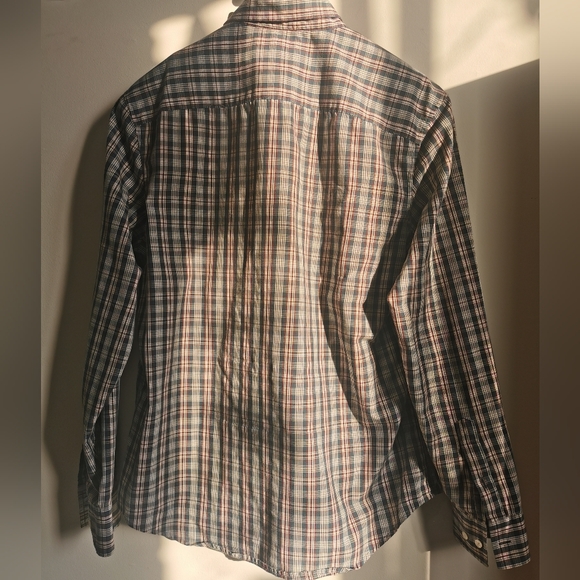 Original Penguin Navy, Burgundy and White Checkered Button-Down Shirt Size L - Picture 3 of 7